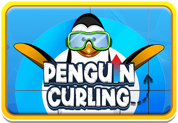 Voice-controlled penguin sliding game with icy targets
