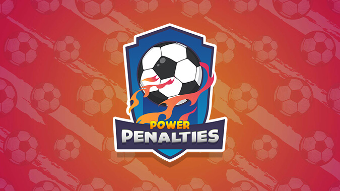 A football flies towards a goal in the 'Power Penalties' voice-activated football game for Alexa.