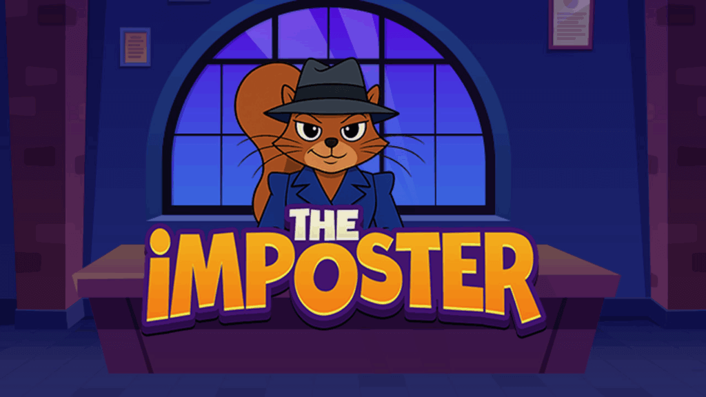 The Imposter, Alexa spy game, squirrel in trench coat and hat looks liek secret service agent